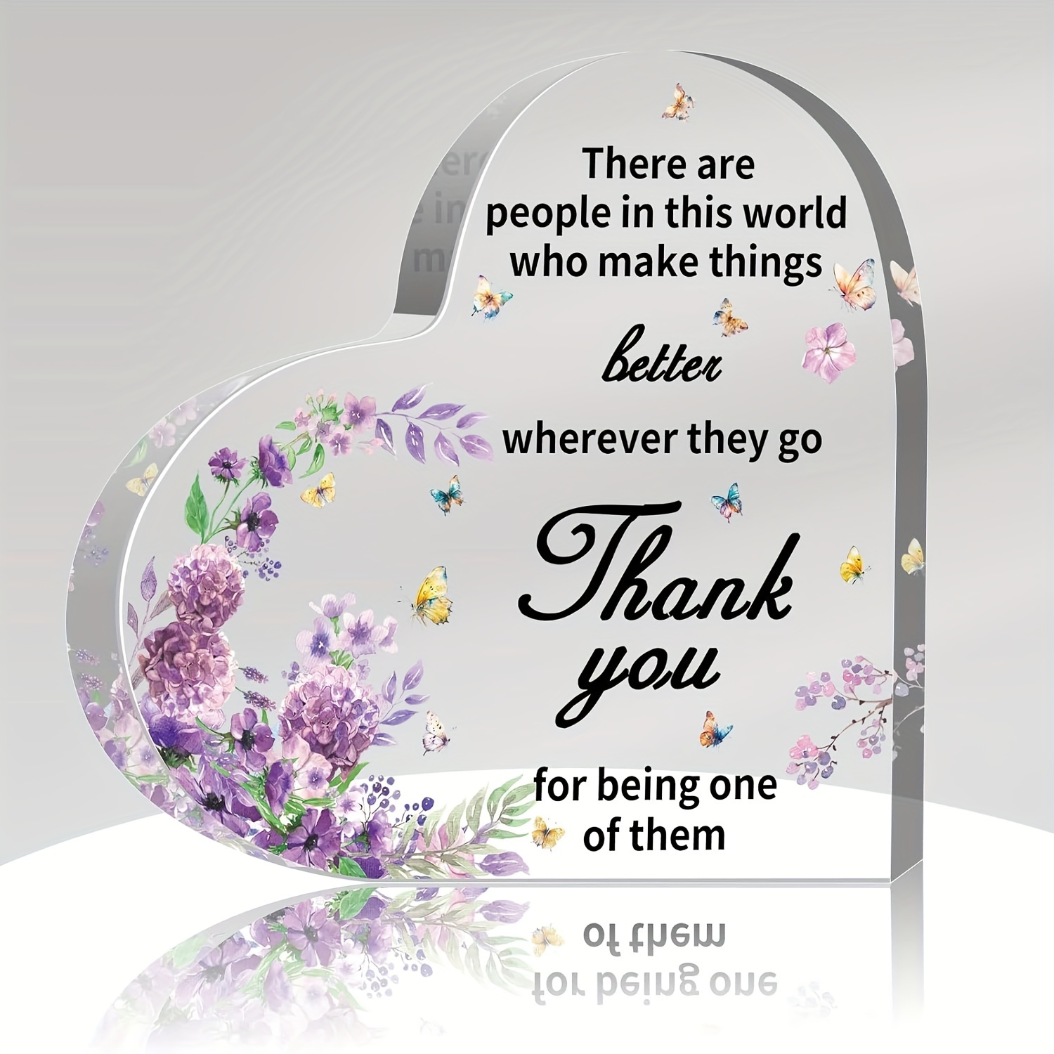 Paper Weight Crystal - Appreciation Gifts for Women, Acrylic Heart