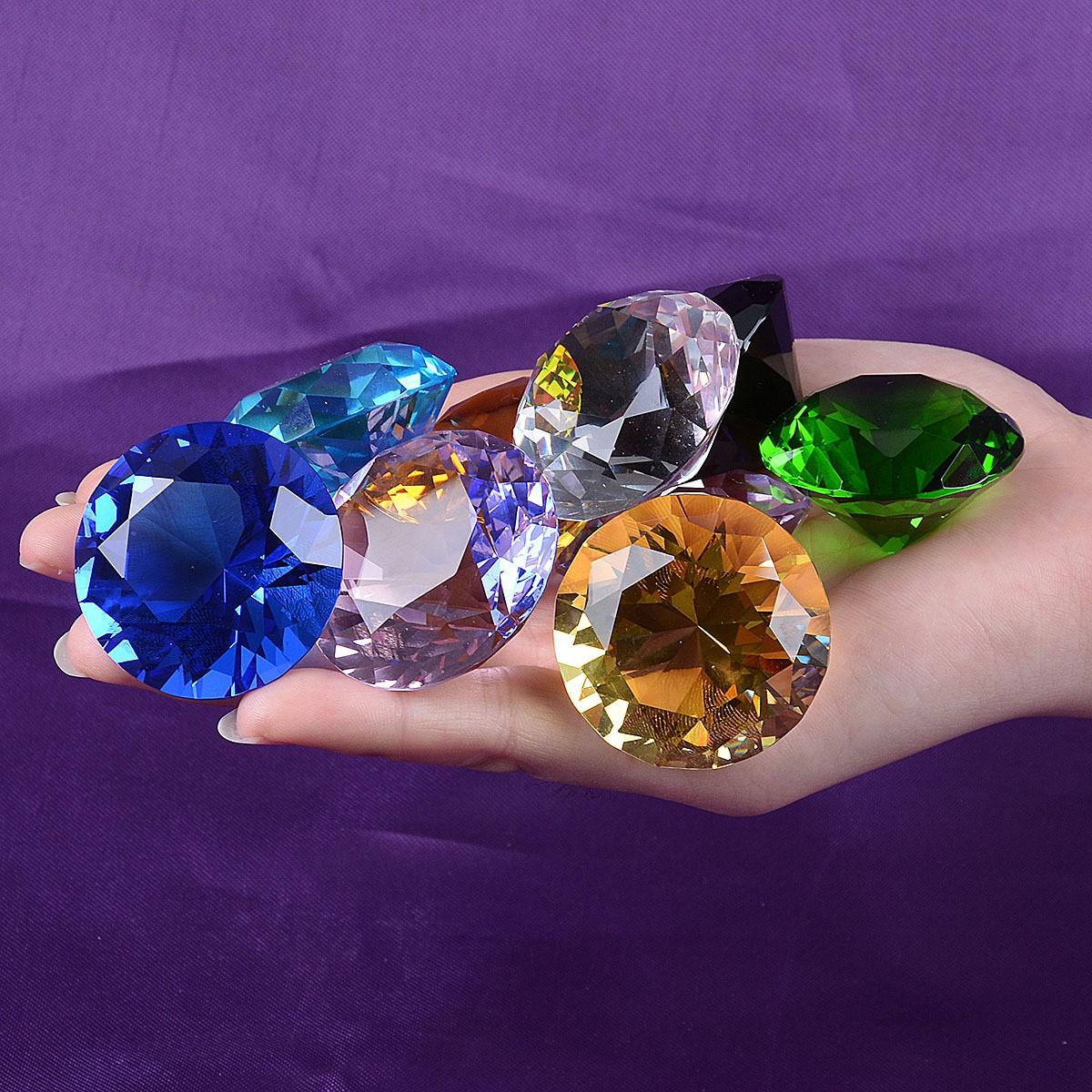 Paper Weight Crystal - 1pcs Crystal Diamond Shaped Paperweight Decorative