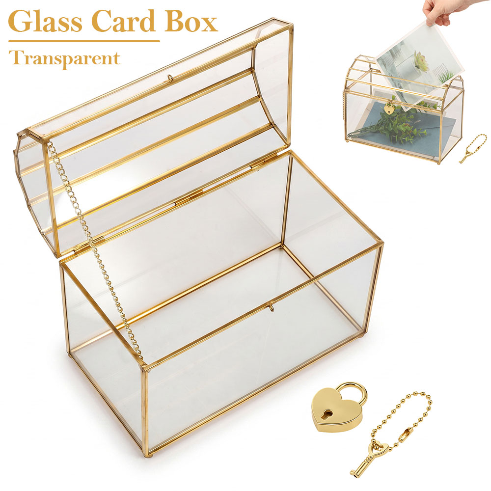 Glass Wedding Card Box Clear D - Card Index Box recension och pris