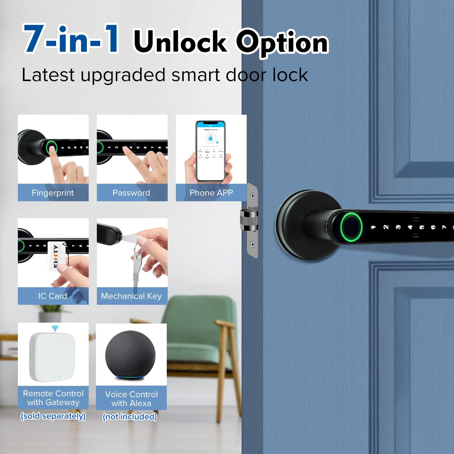 Smart Fingerprint Door Lock Ha - Letter Opener Brass recension och pris