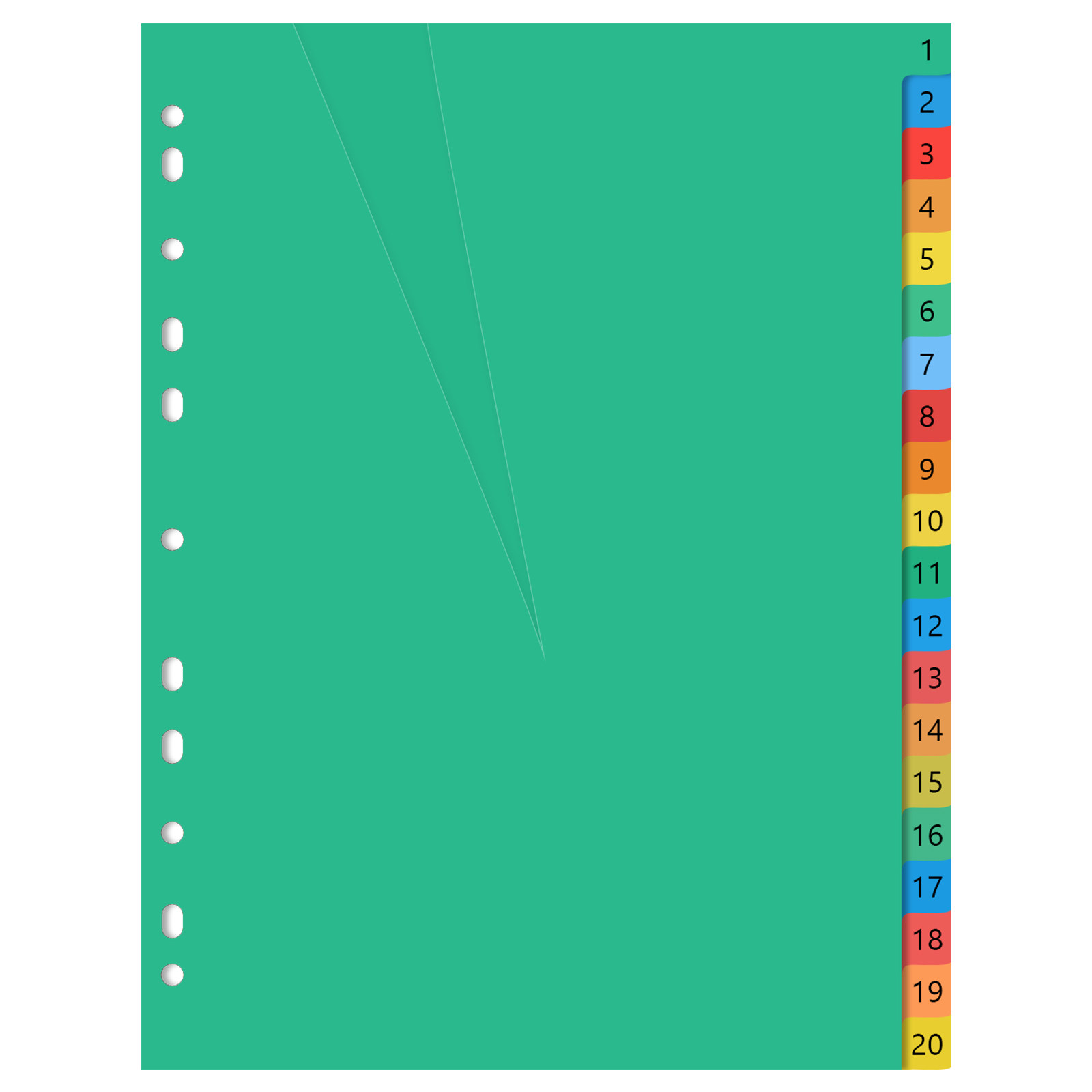 20 Pages A4 Colorful Plastic T - Tab Divider A4 recension och pris