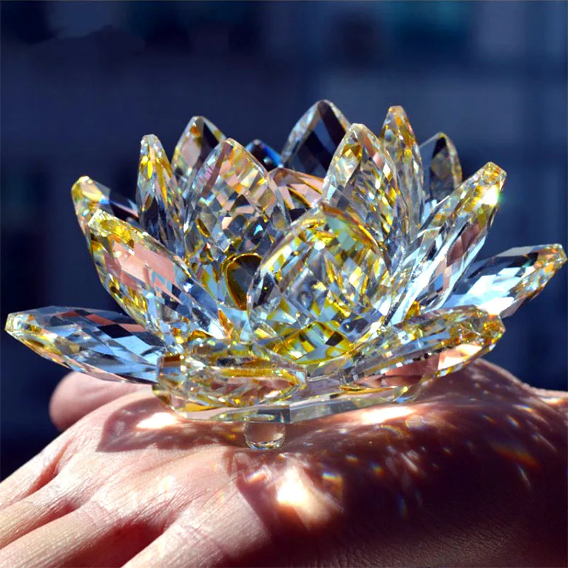 80mm Quartz Crystal Lotus Flow - Paper Weight Crystal recension och pris