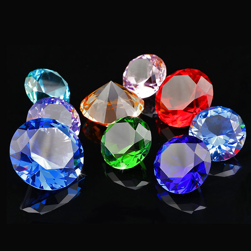 1pcs Crystal Diamond Shaped Pa - Paper Weight Crystal recension och pris